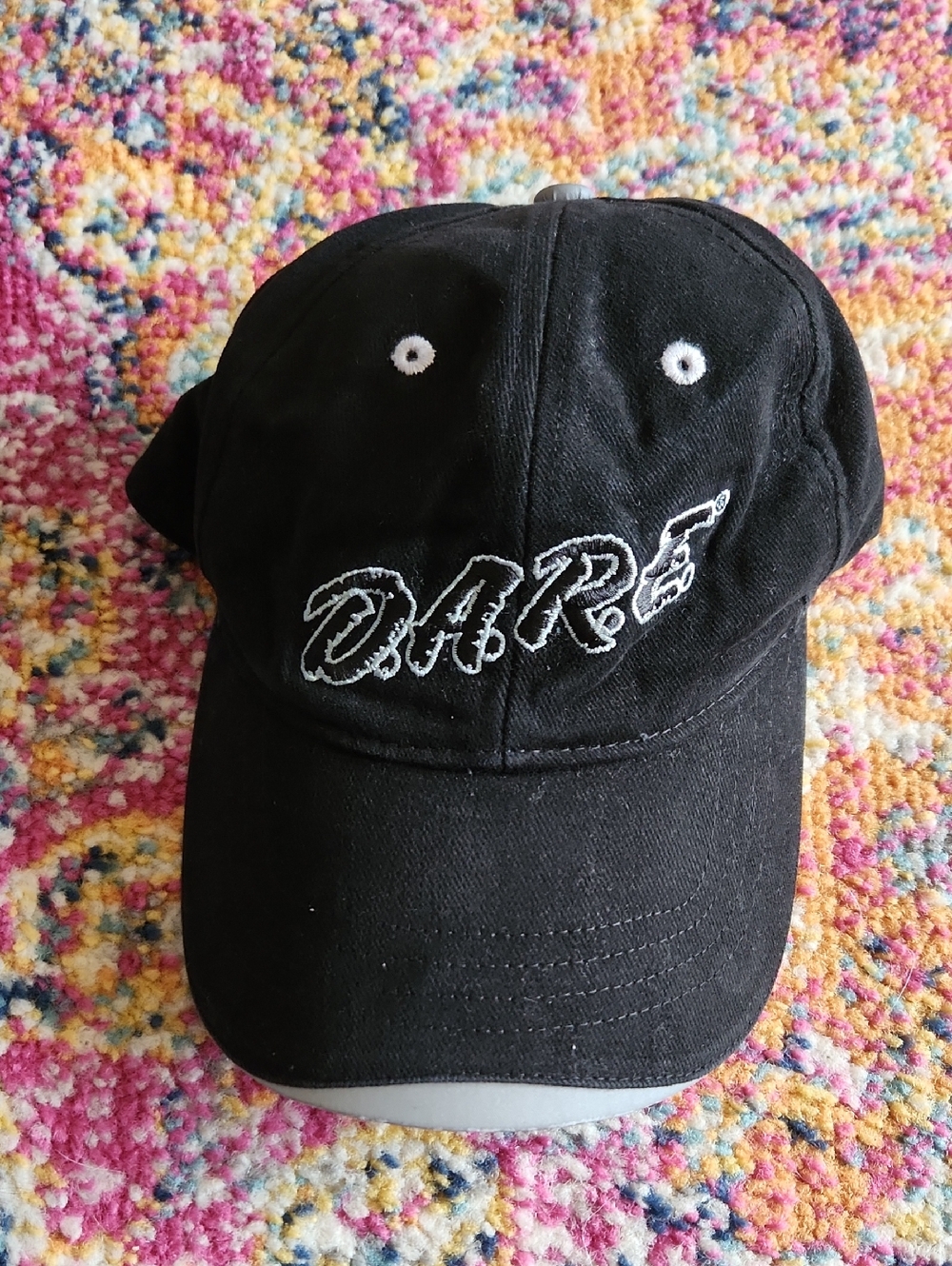 Black DARE Embroidered Baseball Cap